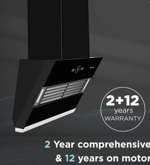 FABER HOOD VERTIGO FL SC AC BK 75 Auto Clean Wall Mounted Chimney  (Black 1200 CMH) - Image 2